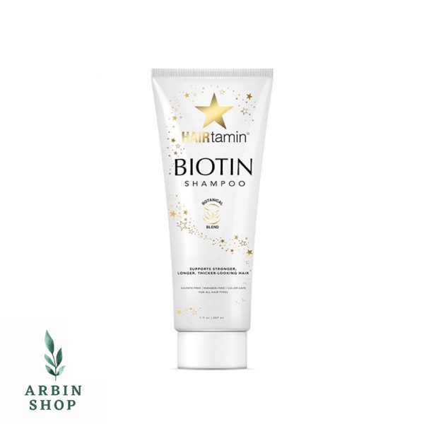 شامپو بیوتین ضد ریزش و افزایش رشد مو هیرتامین Hairtamin Biotin Shampoo